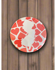 Round NJ-Themed Fridge Magnet - Jersey Hearts - Home & Lifestyle