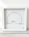 Sea Glass Art - Animal Themed - Two Birds w/ Moon - Housewares