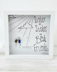 Sea Glass Art - Family Themed - Sister + Best Friend - Housewares