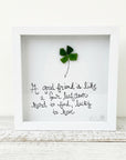 Sea Glass Art - Friendship Themed - Clover Friend - Housewares