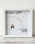 Sea Glass Art - Friendship Themed - Old Friends - Housewares