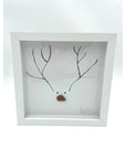 Sea Glass Art - Holiday Themed - Single Reindeer - Home & Garden