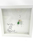 Sea Glass Art - Love Themed - All My Heart - Housewares
