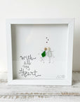 Sea Glass Art - Love Themed - All My Heart - Housewares