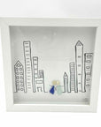 Sea Glass Art - Love Themed - City Skyline - Housewares