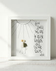 Sea Glass Art - Love Themed - How Lucky... Exist Under the Same Sun - Housewares