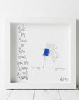 Sea Glass Art - Love Themed - Side by Side People - Housewares