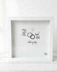 Sea Glass Art - Love Themed - Side by Side Rings - Housewares