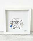 Sea Glass Art - Love Themed - VW Bride & Groom - Housewares