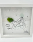 Sea Glass Art - Love Themed - Love You Always Jellyfish - Housewares