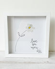 Sea Glass Art - Love Themed - Love You More Flower - Housewares