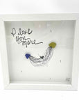 Sea Glass Art - Love Themed - Love You More Jellyfish - Housewares