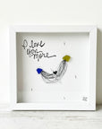 Sea Glass Art - Love Themed - Love You More Jellyfish - Housewares