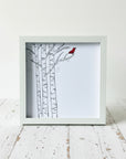Sea Glass Art - Motivational/ Inspirational - Birch Cardinal - Housewares