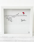 Sea Glass Art - Motivational/ Inspirational - Carry You in my Heart - Cardinal - Housewares
