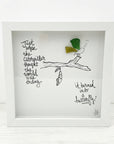 Sea Glass Art - Motivational/ Inspirational - Caterpillar/Butterfly - Housewares