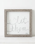 Sea Glass Art - Motivational/ Inspirational - Let Them - Housewares