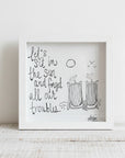 Sea Glass Art - Motivational/ Inspirational - Let’s Sit in the Sun - Housewares