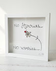 Sea Glass Art - Motivational/ Inspirational - No Hurries No Worries - Housewares