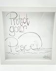 Sea Glass Art - Motivational/ Inspirational - Protect Your Peace - Housewares