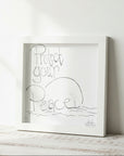 Sea Glass Art - Motivational/ Inspirational - Protect Your Peace - Housewares