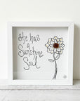 Sea Glass Art - Motivational/ Inspirational - She has a Sunshine Soul - Housewares