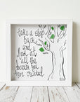 Sea Glass Art - Motivational/ Inspirational - Take a Step Back - Housewares