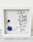 Sea Glass Art - Motivational/ Inspirational - Tough Crab - Housewares