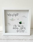Sea Glass Art - Motivational/ Inspirational - What if I Fly Bird - Housewares