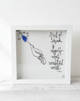 Sea Glass Art - Motivational/ Inspirational - Wonderful World Hummingbird - Housewares
