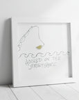 Sea Glass Art - New Jersey Themed - Hooked on Jersey Shore - Housewares