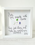 Sea Glass Art - Plant Themed - Flowers Don’t Compete - Housewares