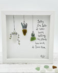 Sea Glass Art - Plant Themed - Sorry I’m Late - Housewares