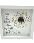 Sea Glass Art - Plant Themed - Sunflower - Find the Light - Housewares