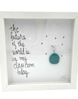 Sea Glass Art - Profession Themed - Teacher 3 - Future of the World in my Classroom Today - Housewares