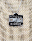 Sterling Silver Beach Badge Necklace - Belmar