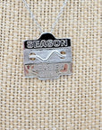 Sterling Silver Beach Badge Necklace - Jersey Girl