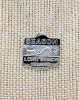 Sterling Silver Beach Badge Necklace - Long Beach Island