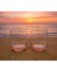 Sunset Stemless Wine Glasses - Housewares