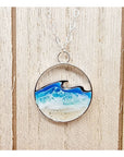 ’Waves of Life’ Sterling Silver & Resin Necklace - Jewelry