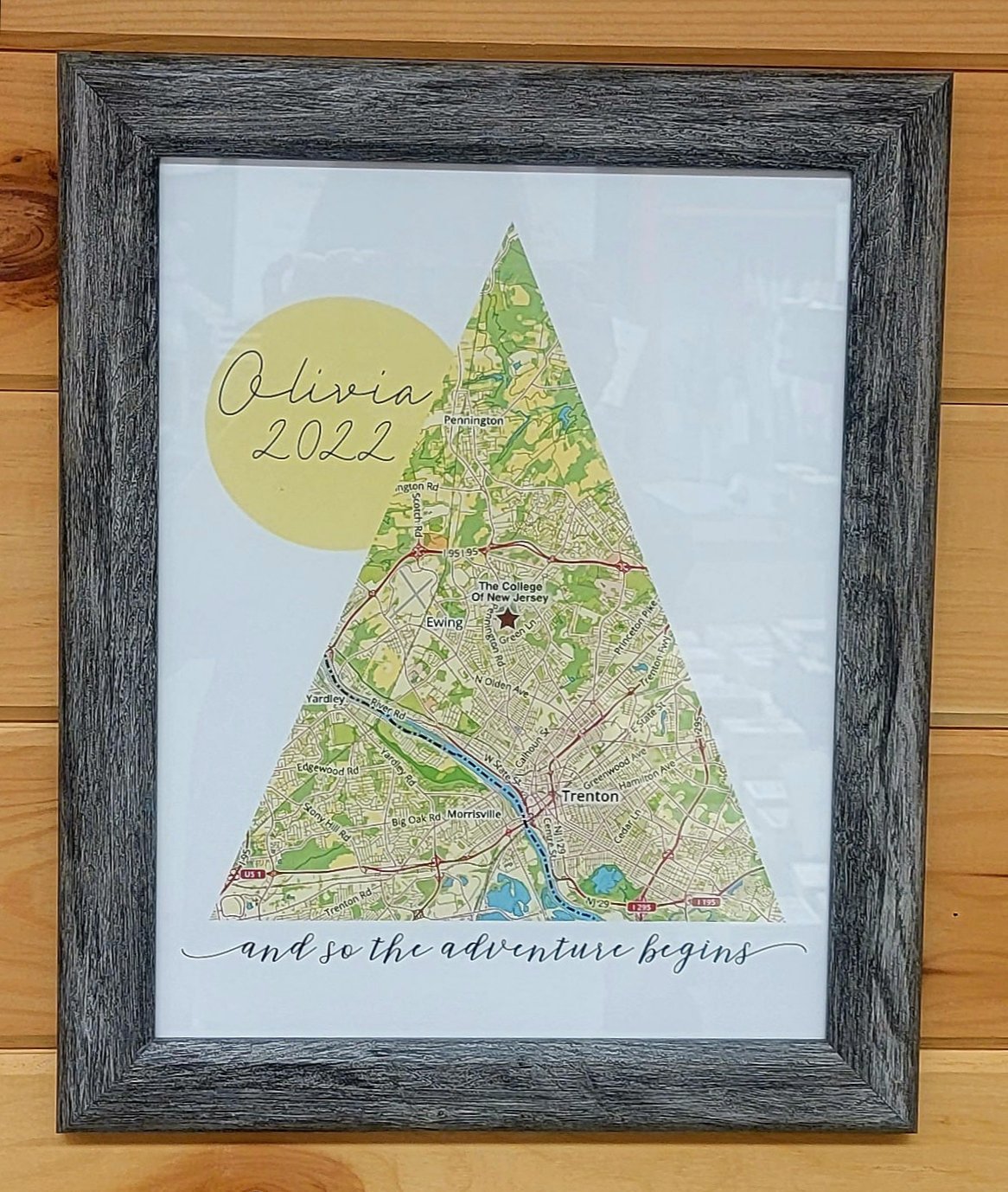 Custom &quot;And So The Adventure Begins&quot; Framed Print