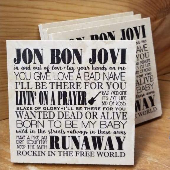 Bon Jovi Subway Art Coaster - Home &amp; Lifestyle