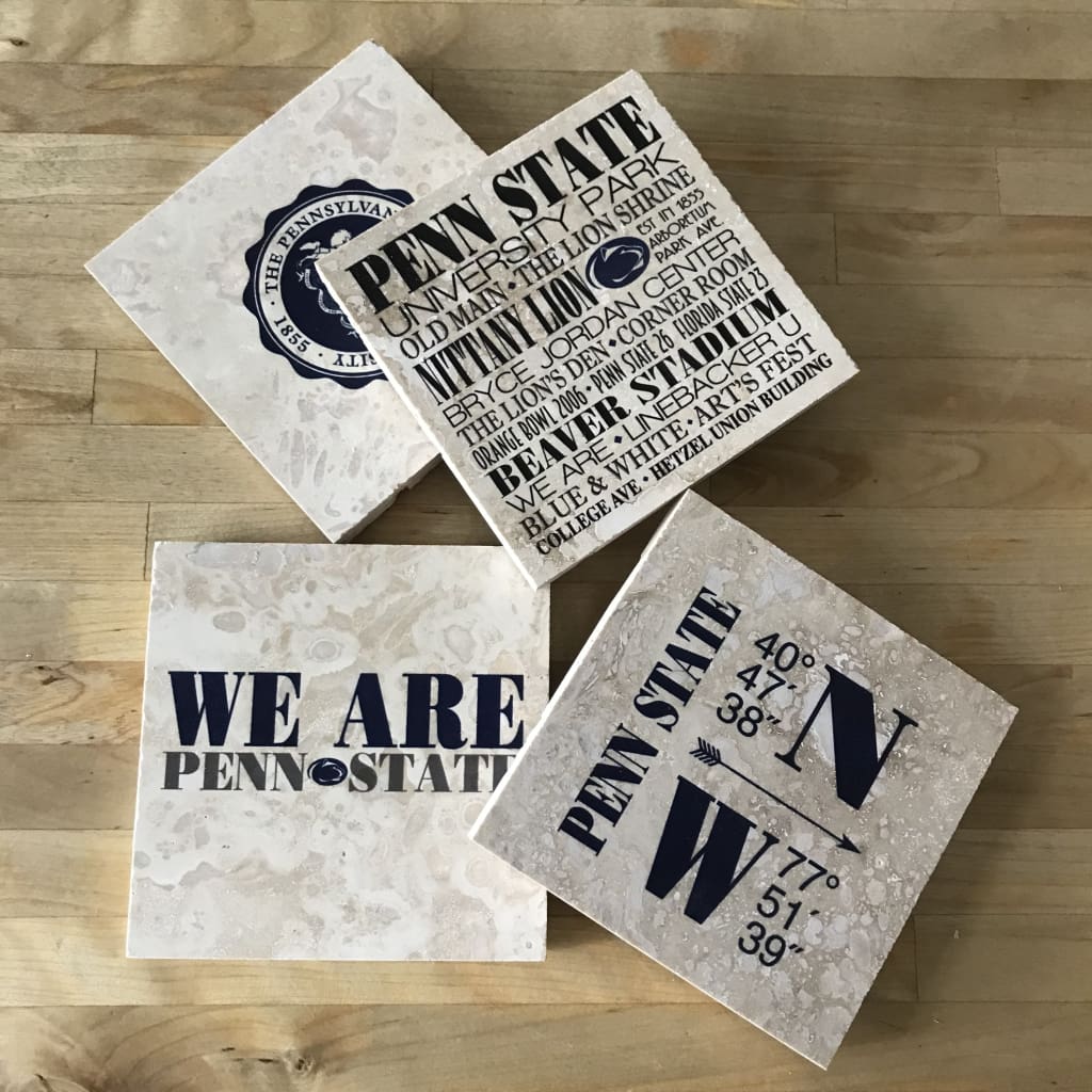 College/University Coasters - Set of 4 Different Designs - Home & Lifestyle