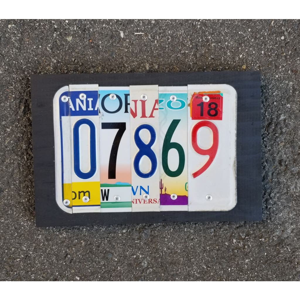 Custom Zip Code License Plate Sign - Mixed States - Home & Lifestyle