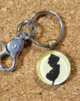 Double-sided Parkway Token/Exit Sign Keychain - NJ Silhouette - Jewelry & Accessories