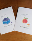 Farmstand Note Cards - Blueberry/Peach - Books & Cards