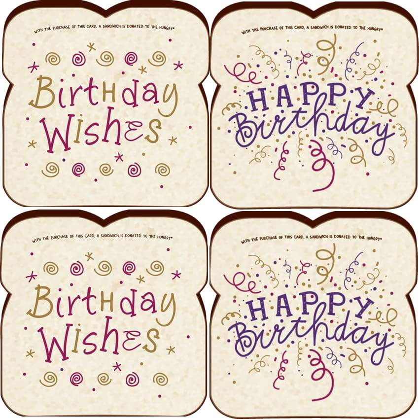 Food for Thoughts Cards - Boxed Set - Happy Birthday/Birthday Wishes BD4P-02 - Books &amp; Cards