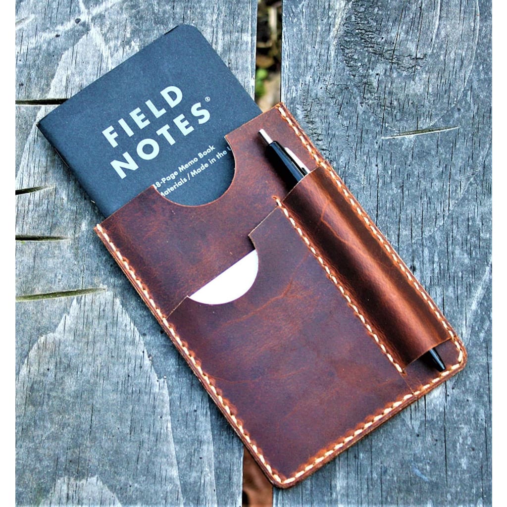 Leather Field Notes Sleeve - Jewelry & Accessories