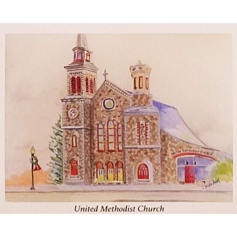 Morristown Churches 8x10 Matted Prints - United Methodist - Prints &amp; Artwork