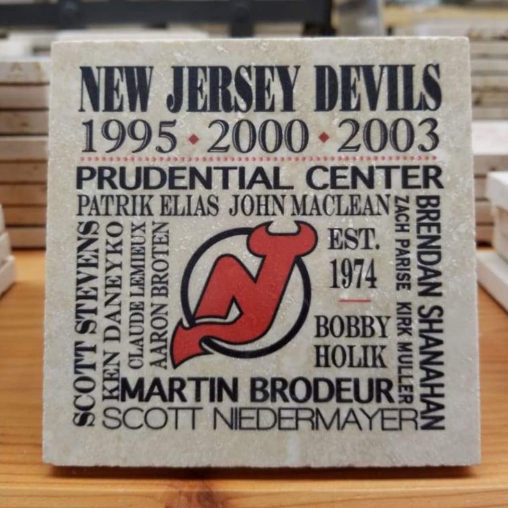 NJ Devils Subway Art Coaster - Home &amp; Lifestyle